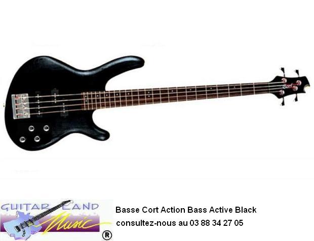 Basse Cort Action Bass Noir Active